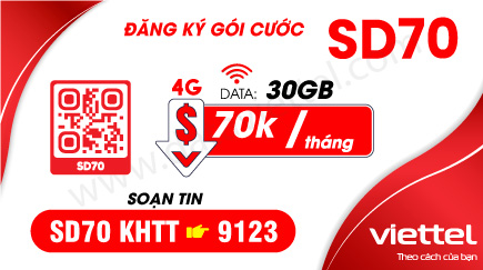 cu phap dang ky 4G goi cuoc SD70 viettel
