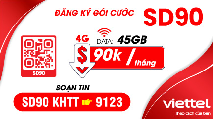cu phap dang ky 4g goi cuoc SD90 viettel