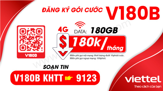 Hướng dẫn đăng ký gói cước V180B
