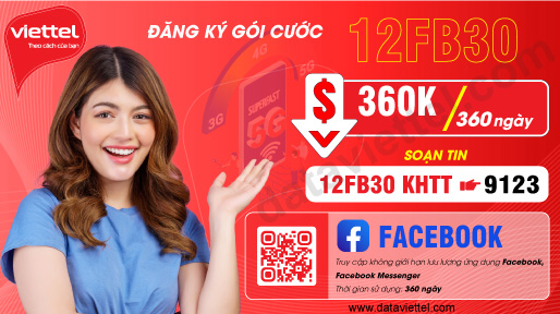 Hướng dẫn đăng ký gói cước 12FB30