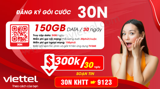 Hướng dẫn đăng ký gói cước 30N