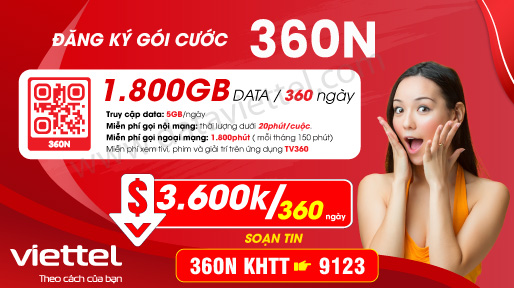 Hướng dẫn đăng ký gói cước 360N