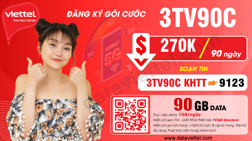 Hướng dẫn đăng ký gói cước 3TV90C