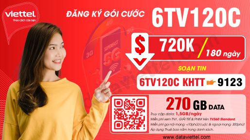 Hướng dẫn đăng ký gói cước 6TV120C