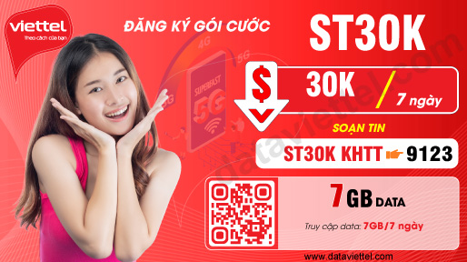 Hướng dẫn đăng ký gói cước ST30K
