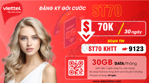Hướng dẫn đăng ký gói cước ST70