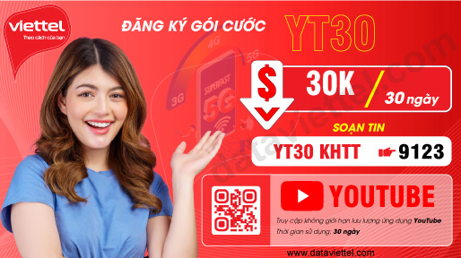 Hướng dẫn đăng ký gói cước YT30