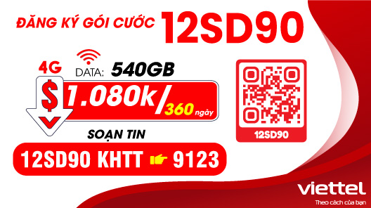 Hướng dẫn đăng ký gói cước 12SD90