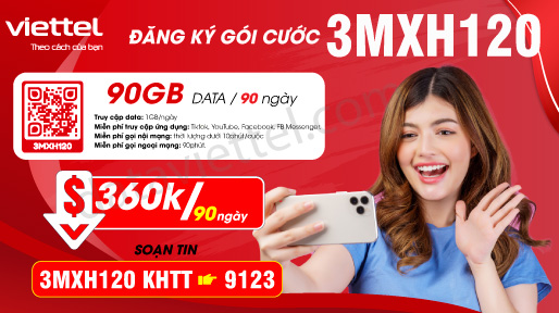Hướng dẫn đăng ký gói cước 3MXH120