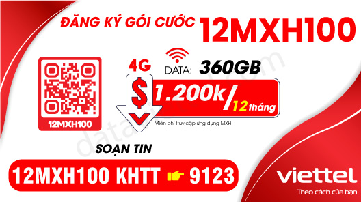 Hướng dẫn đăng ký gói cước 12MXH100