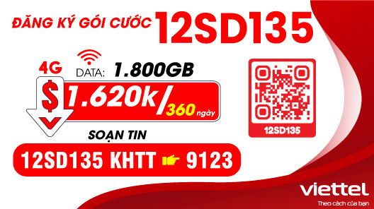 Hướng dẫn đăng ký gói cước 12SD135