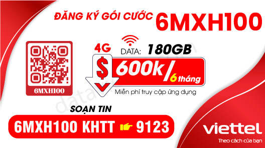 Hướng dẫn đăng ký gói cước 6MXH100
