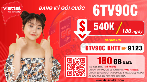 Hướng dẫn đăng ký gói cước 6TV90C Viettel