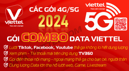 Gói cước combo data 4G /5G viettel