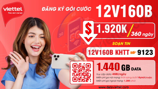 Hướng dẫn đăng ký gói cước 12V160B