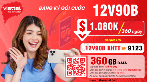 Hướng dẫn đăng ký gói cước 12V90B