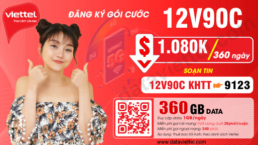 Hướng dẫn đăng ký gói cước 12V90C
