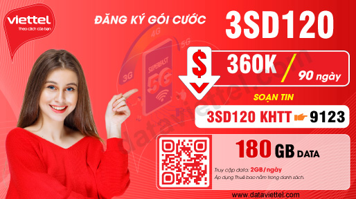Hướng dẫn đăng ký gói cước 3SD120