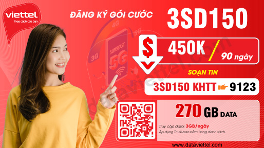 Hướng dẫn đăng ký gói cước 3SD150