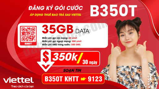 Hướng dẫn đăng ký gói cước B350T