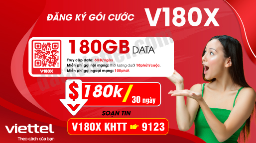 Hướng dẫn đăng ký gói cước V180X