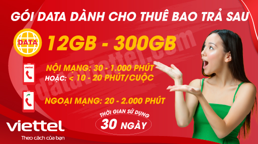Các gói cước dành cho thuê bao trả sau Viettel