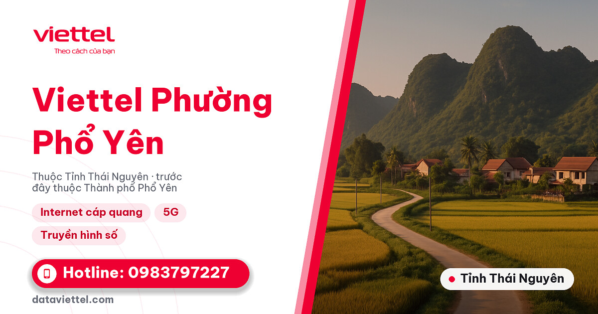Viettel Phường Phổ Yên 4 Hướng dẫn lắp mạng Viettel Phường Phổ Yên cho hộ gia đình