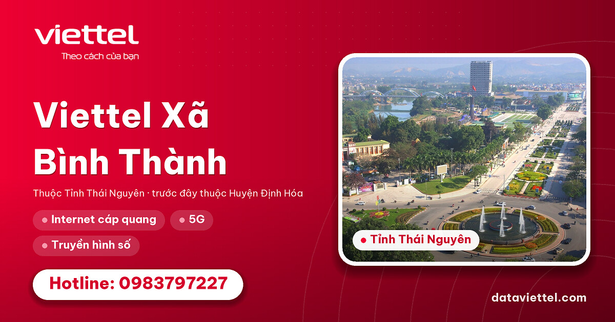 Viettel Xã Bình Thành lắp Internet cáp quang cho hộ gia đình