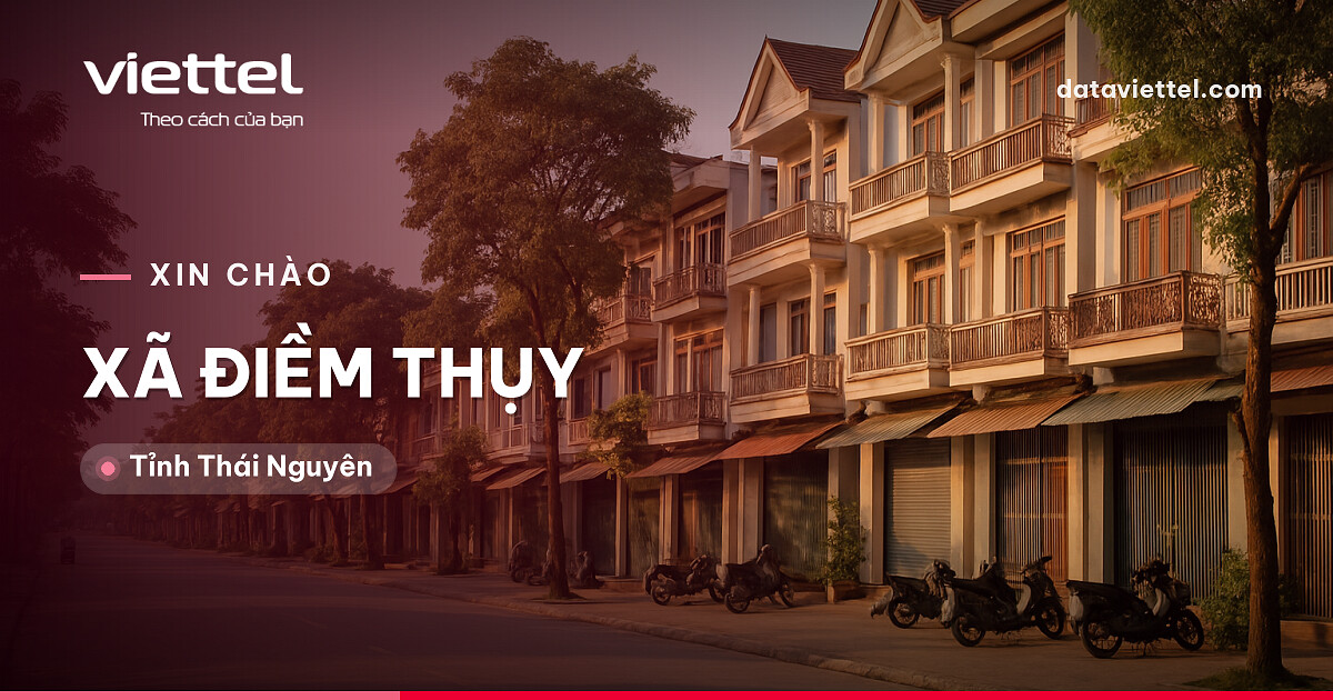 Kỹ thuật viên khảo sát lắp mạng Viettel tại Xã Điềm Thụy