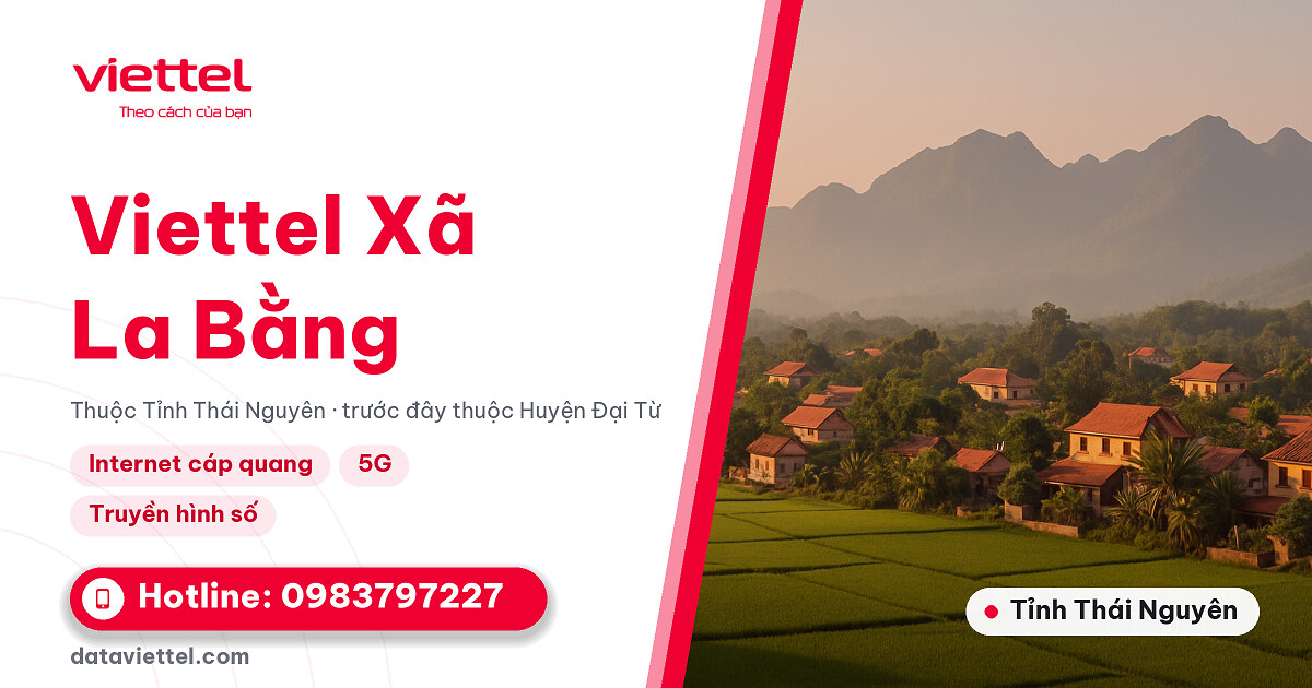 Kỹ thuật viên khảo sát lắp mạng Viettel tại Xã La Bằng