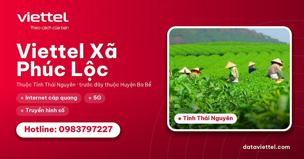 Viettel Xã Phúc Lộc cung cấp dịch vụ Internet, di động và giải pháp số
