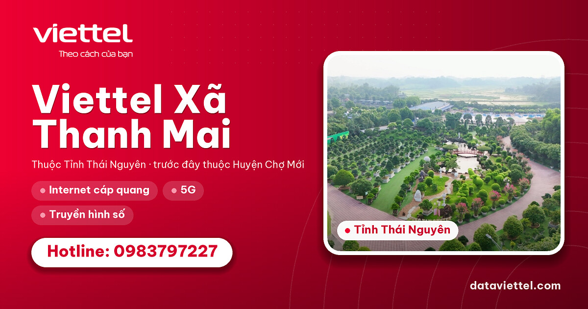 Viettel Xã Thanh Mai cung cấp dịch vụ Internet, di động và giải pháp số